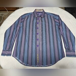 Robert Graham Multicolor Striped Button Down Shirt